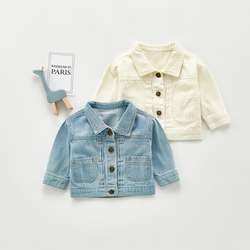 New Fashion Baby Jacket Infant Boy Fall Blue Jean Top Clothes
