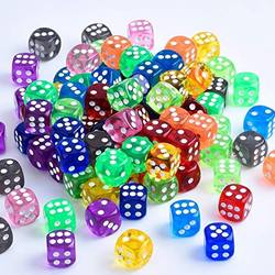 10pcs Set 16MM Rounded Corners custom color dice set Four-Color Transparent Dice