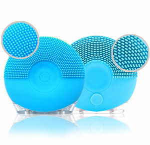 USB Rechargeable Electric Silicone Face Cleaning Brush Ultrasonic Deep Cleansing Beauty Facial Brush