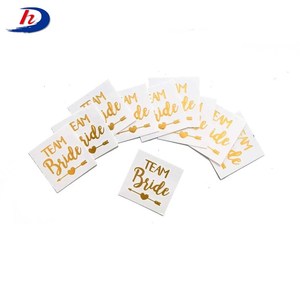 Custom Team Bride Designs Gold Body Metallic Temporary Tattoo
