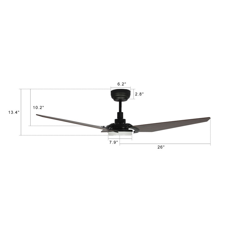 52 inch ceiling fan with light for dining room lighting decoration led ceiling fan light with remote control