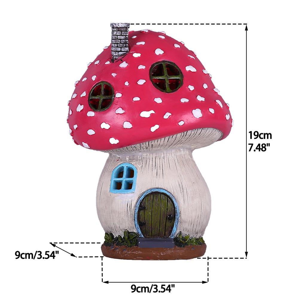 Солнечный сад водонепроницаемый полирезина гриб в форме Солнечный Сказочный Дом огни сад светодиодный свет Солнечный свет смолы