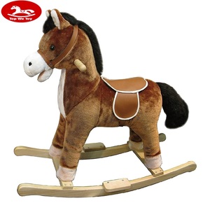 pink plush rocking horse