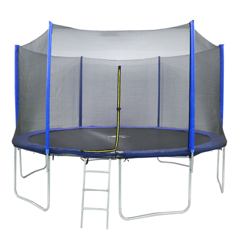 Уличный батут с наружным защитным корпусом и лестницей для фитнеса, большой уличный пружинный батут 14 футов