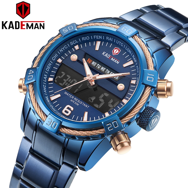 Catálogo de fabricantes de Kademan de alta calidad y Kademan Reloj LED Digital 3TAM para hombre de KADEMAN, relojes de