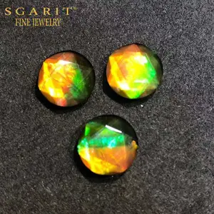 Top Quality Cabochons For One Piece 100 /% Natural Gemstone 6x14 MM Natural Ammolite Fossil Gemstone Iridescent Matrix