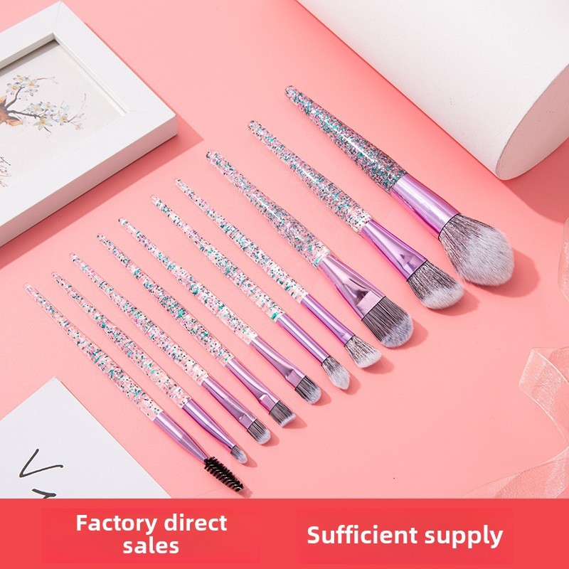 13-teiliges Strass Make-up Pinsel Set Mit Halter – Glitzernde Kosmetikpinsel Für Foundation, Lidschatten & Mehr