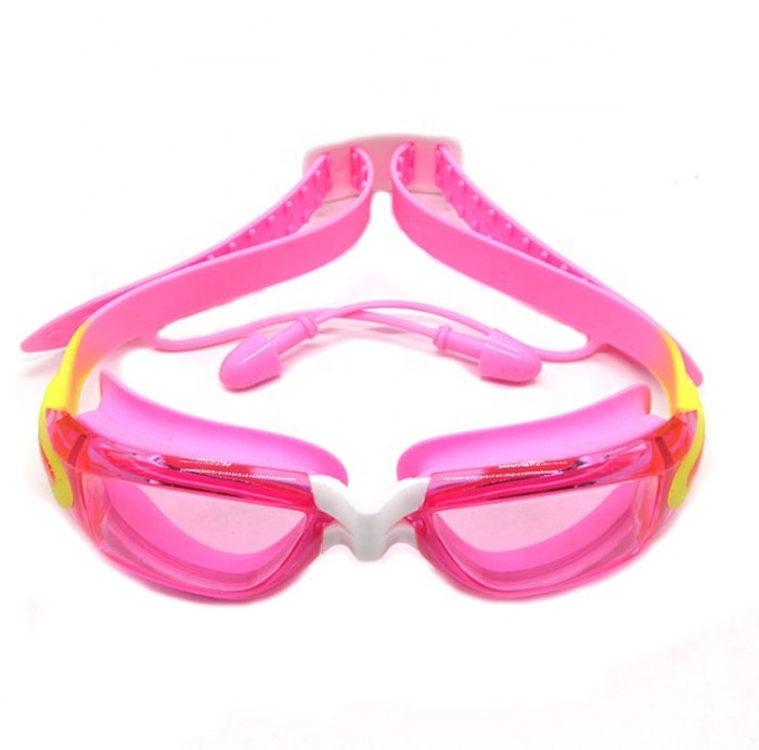 Colorful Wide Vision Anti fog protection swimming goggles Swimming Pool Glass Panels Silicone Swimming Goggles