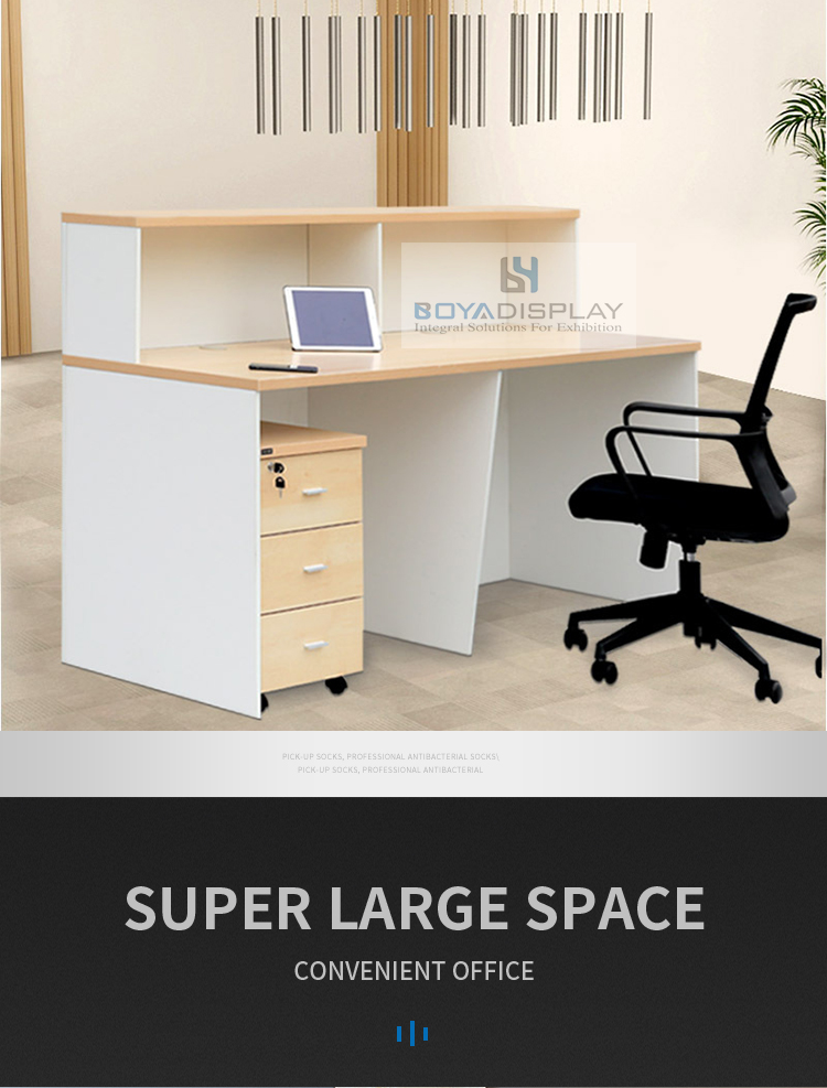 Factory Hot Sale small high vintage barber shop clinic school spa used reception desk table with drawer