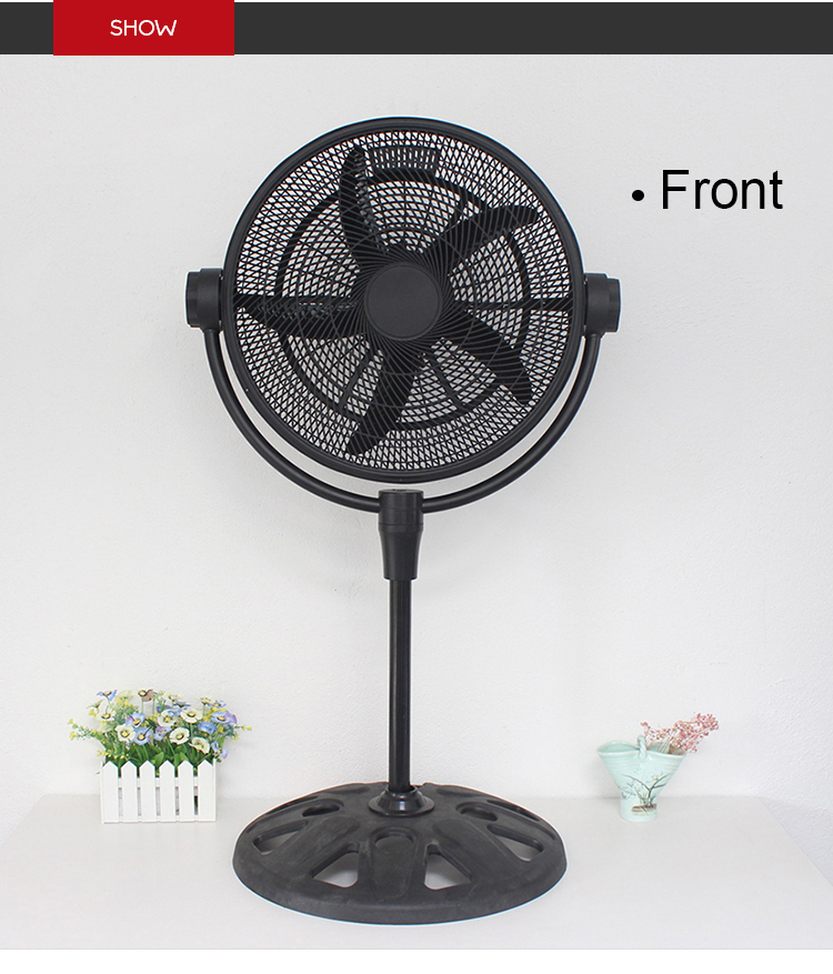 Multi-Angle 360 Degree Rotation Industrial Plastic Floor Fan 20 Inch Turbo Fan