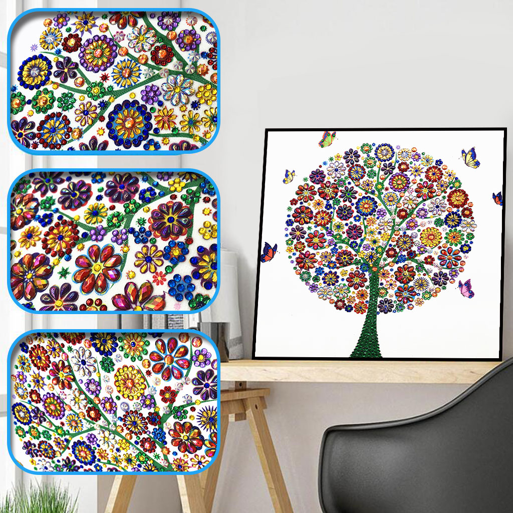 Wholesale diamond painting four seasons tree collection DIY crystal diamond painting 5D special shape diamond painting
