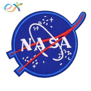 Chinese personalised custom uniform clothing applique logo embroidery emblem nasa patches for clothing