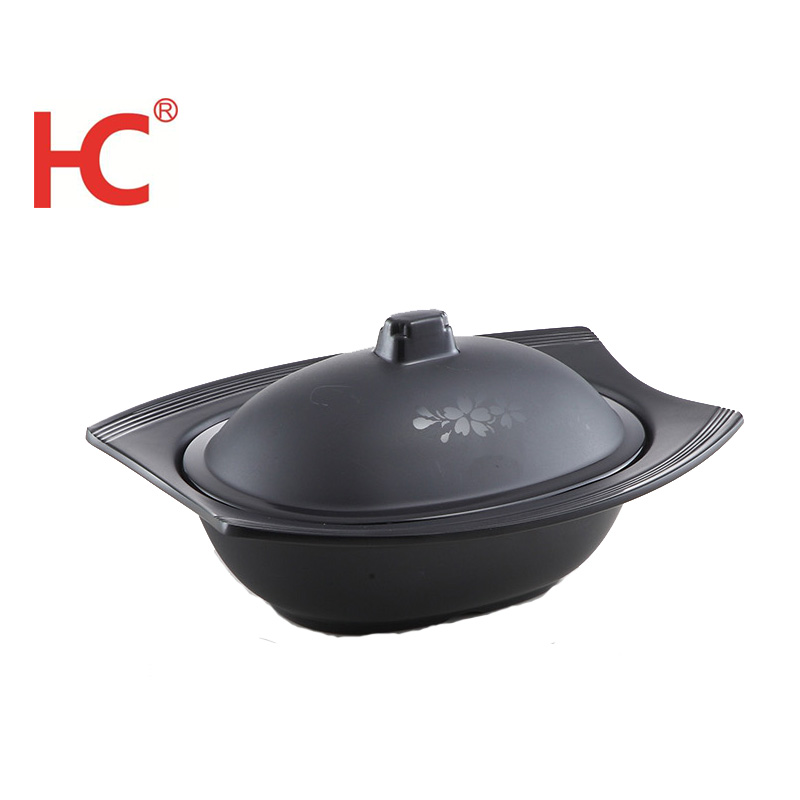 Japanese Style Black Matte Melamine Soup Bowl with Lid Design for Soup Rice Noodle Pasta Cereal Salad Bowl Set