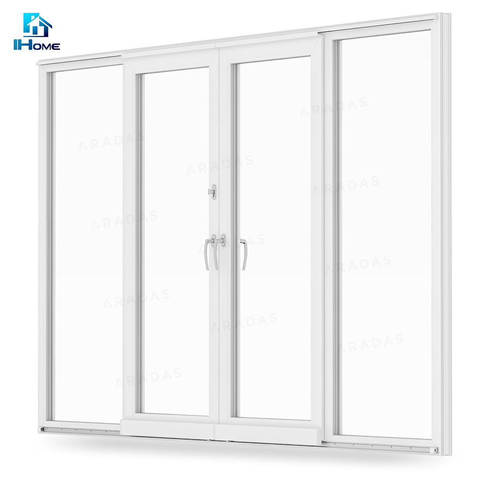 Aanpassen enkel glas UPVC deur/raam en screen sliding pvc plastic deur goedkopere prijs