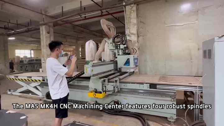 MAS MK4H 4-Spindle 6KW CNC Router with Motor 1250x2800mm Work Table ...