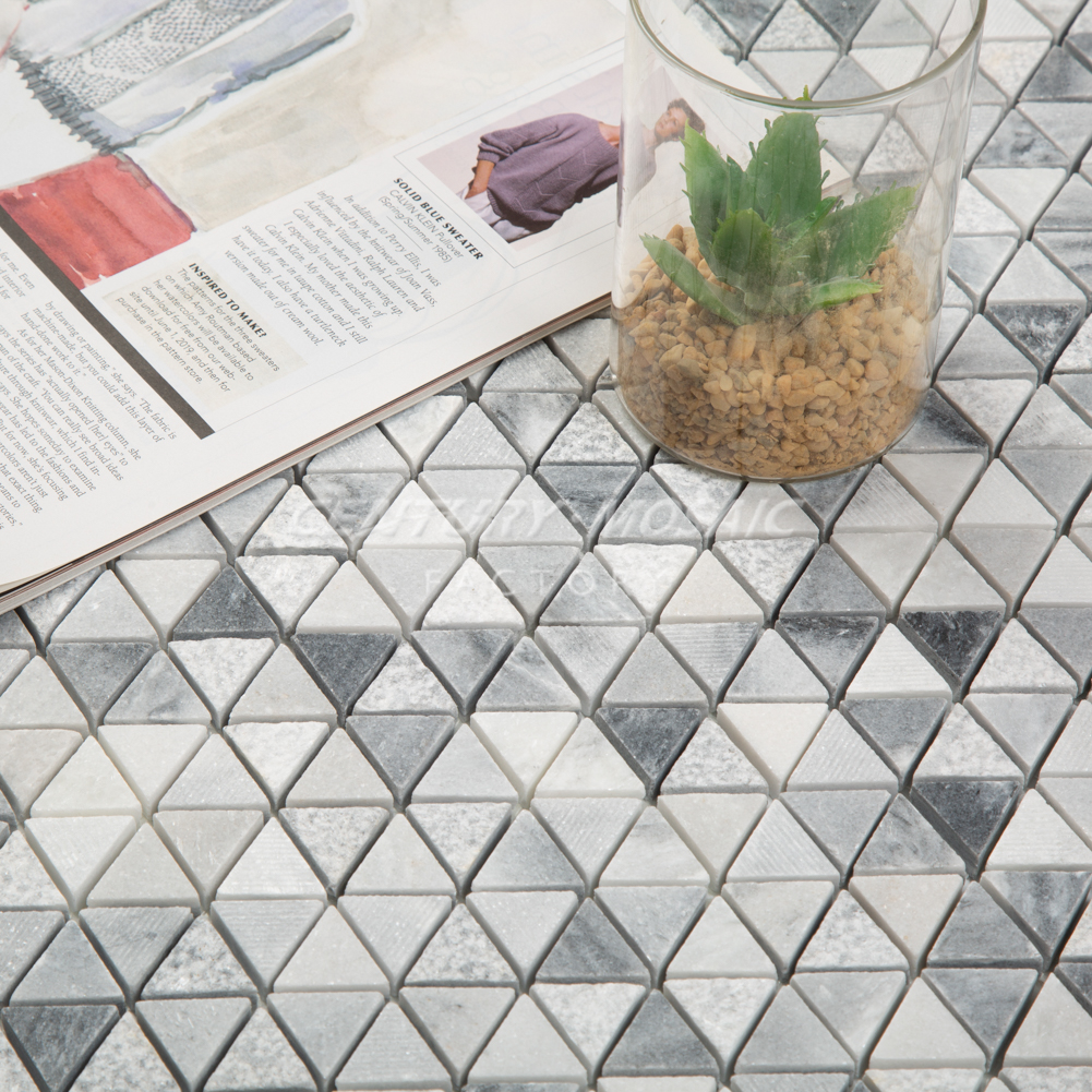 世纪马赛克瓷砖雨云三角大理石马赛克