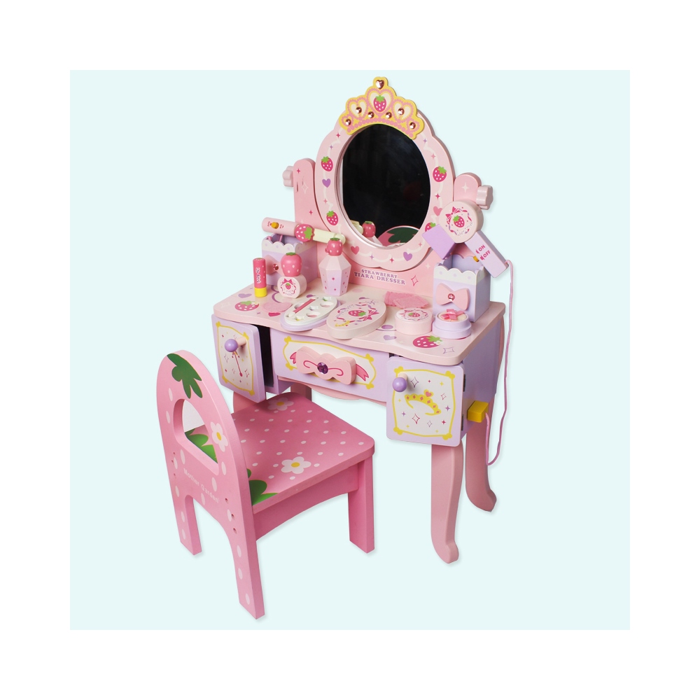 Набор детской косметики для девочек 3-4-5 лет, 6 принцесс для девочек, туалетный столик, игровой домик, деревянные игрушки, 20 шт./л/с, T/T