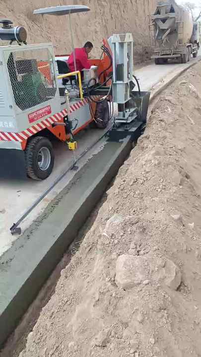 Concrete Curb Machine Parking Lot Bicycle Lane Curbing 65kw Engine ...
