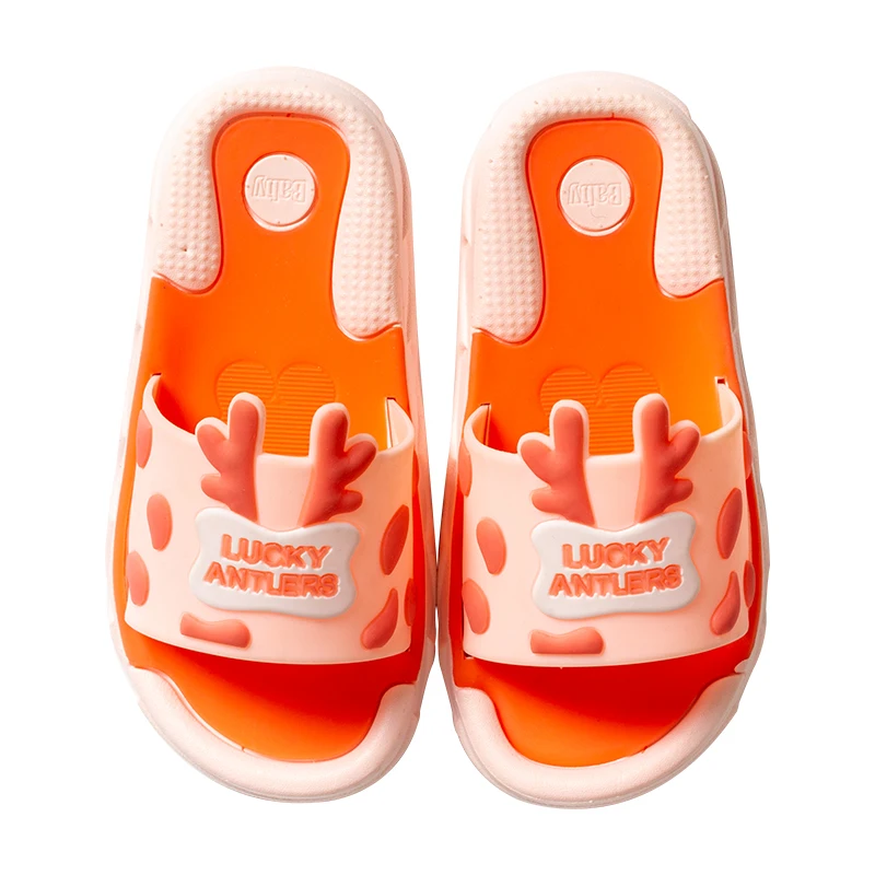 Симпатичные Мультяшные детские тапочки, Нескользящие тапочки карамельных цветов с животными