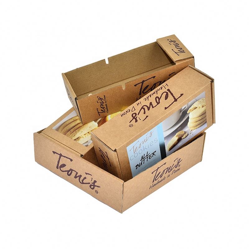 Caixa de embalagem Factory Personalizar logotipo personalizado Caixa de papel Brown Kraft Brown for Food