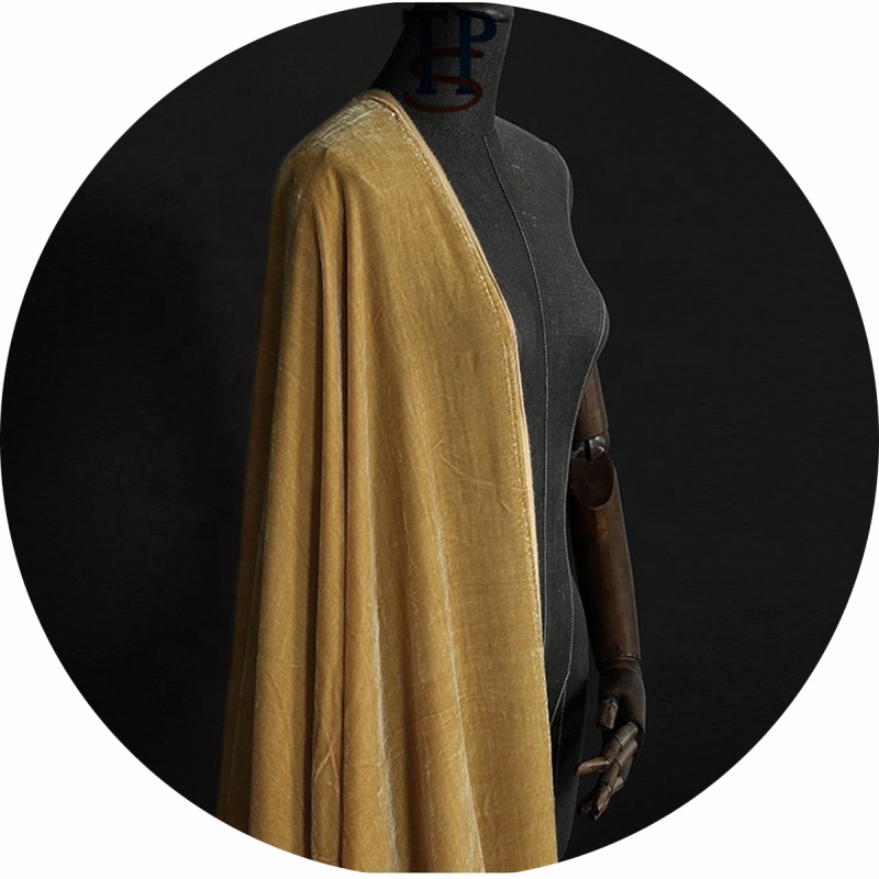 Однотонные окрашенные тутового итальянского Шелкового бархата ткань шелк вискоза для Европы и Америки A/W