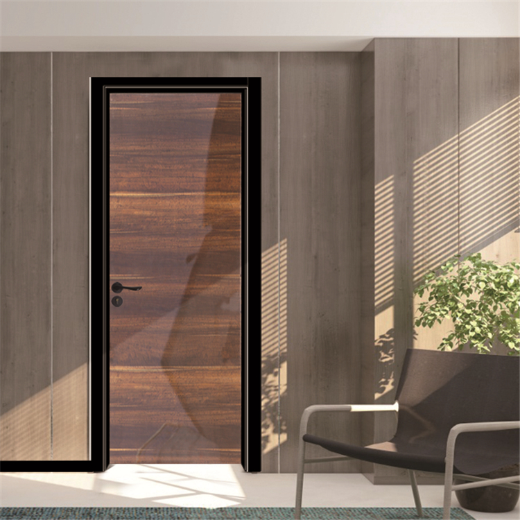 LS-040 Prettywood Low Price Interior Design Wooden Plastic PVC Bathroom WPC Doors