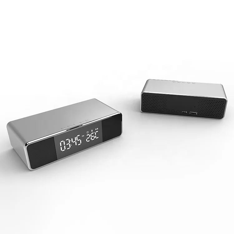 Лидер продаж, многофункциональное Беспроводное зарядное устройство с FM-радио, часами, Bluetooth-динамиком, портативный цифровой подарок