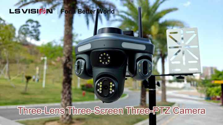Caméra de surveillance extérieure PTZ IP WiFi HD 4MP-2K,dispositif de sécurité sans fil,avec n