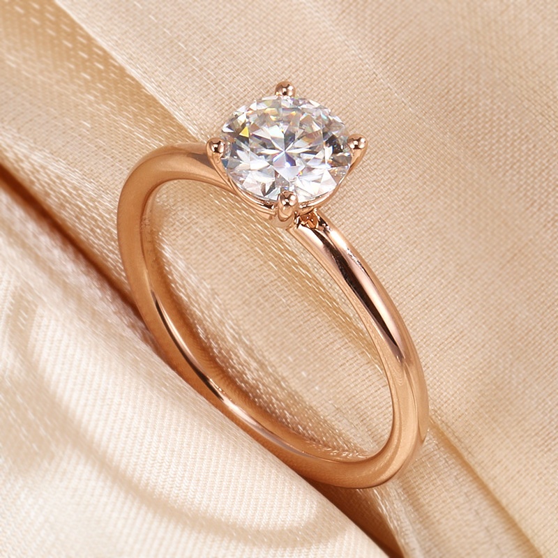 Customize18K Gold Jewelry Solitaire Engagement Ring Real Created CVD Lab Grown Natural Diamond 1ct Lab Grown Diamond