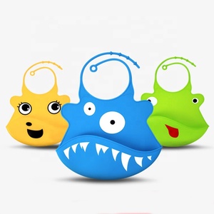 Anti-bacteria Easily Wipes Clean Soft Roll Up Children Baby Silicone Bibs