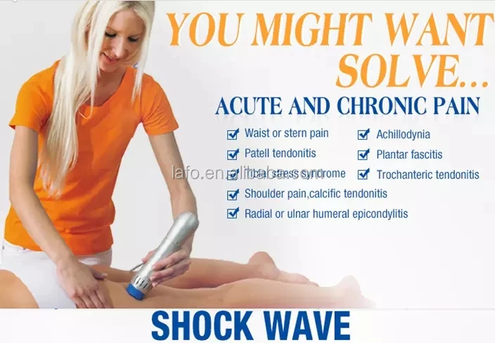 Physiotherapy shoulder joint pain relief Portable Shockwave Therapy Equipment / Shock Wave 21hz High Frequency