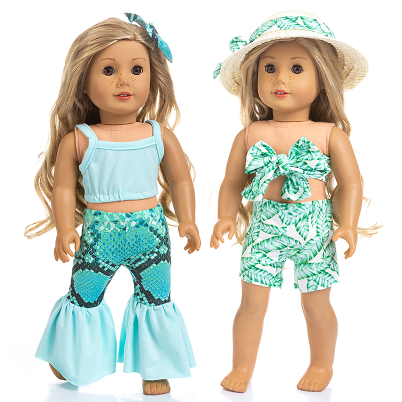 Освежающая одежда для американских кукол из 6 предметов, Одежда для кукол 18 дюймов нового фасона 2019 года, Одежда для кукол