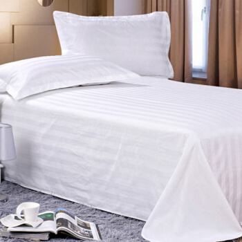 Лидер продаж, белая односантиметровая прямая полосатая кровать Dobby Lien из 100% хлопка для отеля