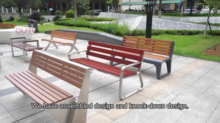 Modern Outdoor Furniture Durable Stainless Steel Benches