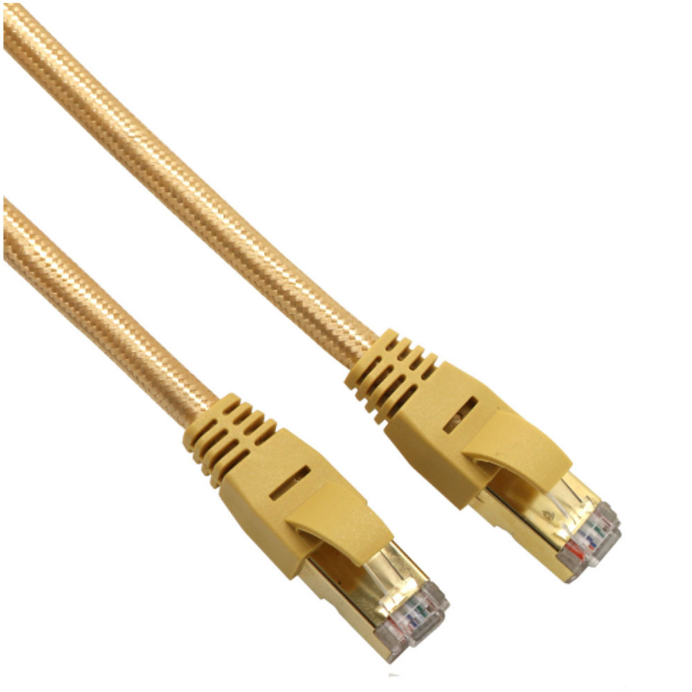 定制编织cat7以太网电缆rj45网络电缆1m15m/10m跳线,用于笔记本路由器