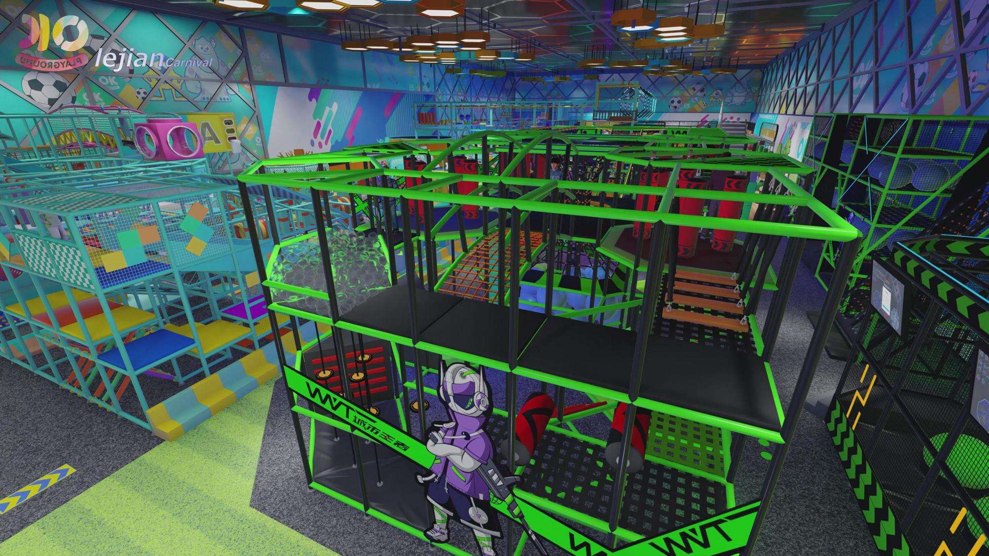 Large Indoor Maze With Slide Rides Kids' Amusement Park Equipment