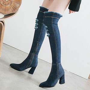 botines tela vaquera mujer