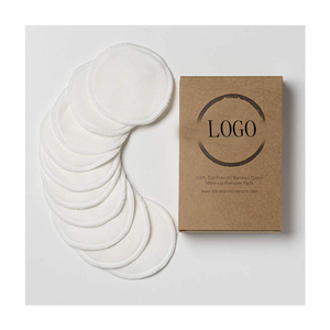 China Manufacture Organic Reusable Bamboo Cotton Makeup Remover Face Pads