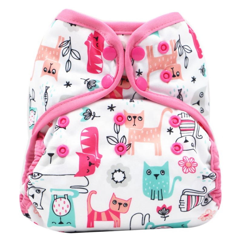 Один размер подходит для всех экологически чистых дышащих милых моющихся подгузников, новый тканевый подгузник для малышей