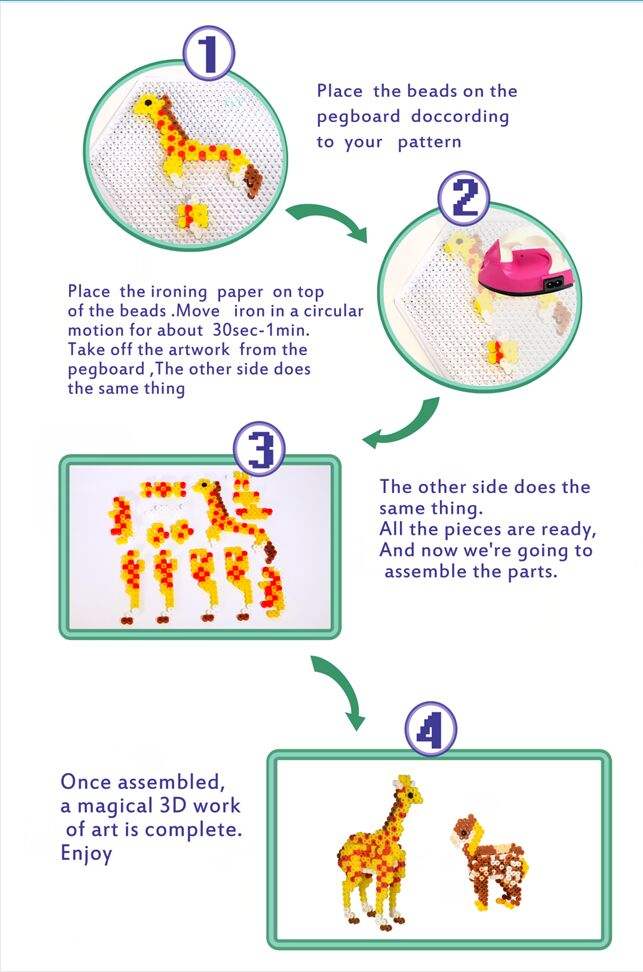 Educational Fun with Perler Fuse Beads 24 Color Eva Box