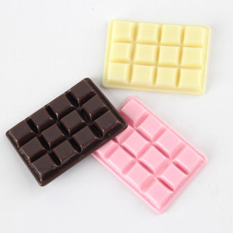 模拟长方形巧克力棒设计扁平树脂凸圆形钥匙圈