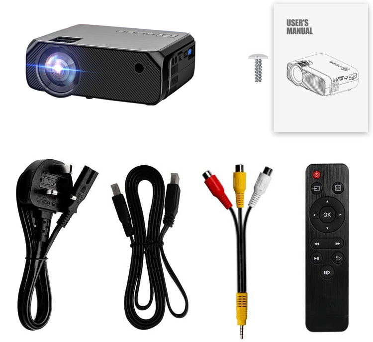 2020 Good Selling HD Miracast Projector 3600Lumens 200 inches Home Theater Projector Support 1080P