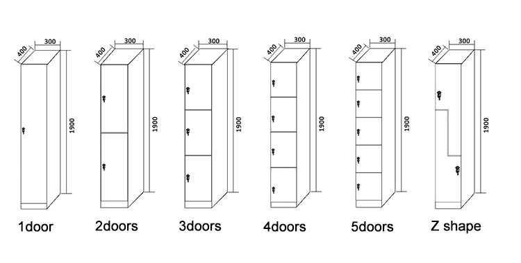 Changing Rooms Customized Size Color High Pressure Laminate Locker, School Gym Hospital Factory Direct Selling Hpl Locker/
