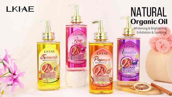 glutathione body oil supplier Wholesale Organic Papaya Brightening Body Oil Carrot AHA Glutathione  Vitamin C Skin Care for Dark Skin Repairing Bulk 100% Vegan