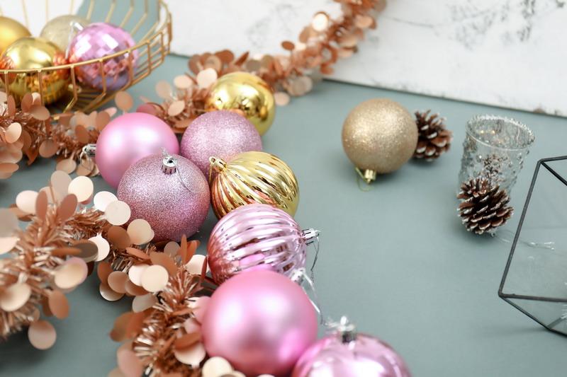new colour Christmas plastic ball set for Xmas tree decoration Bola de navidad