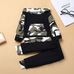 Handsome Camouflage baby hoodie set Cheapest wholesale boys sweatshirts New fashion popular plain hoodie baby