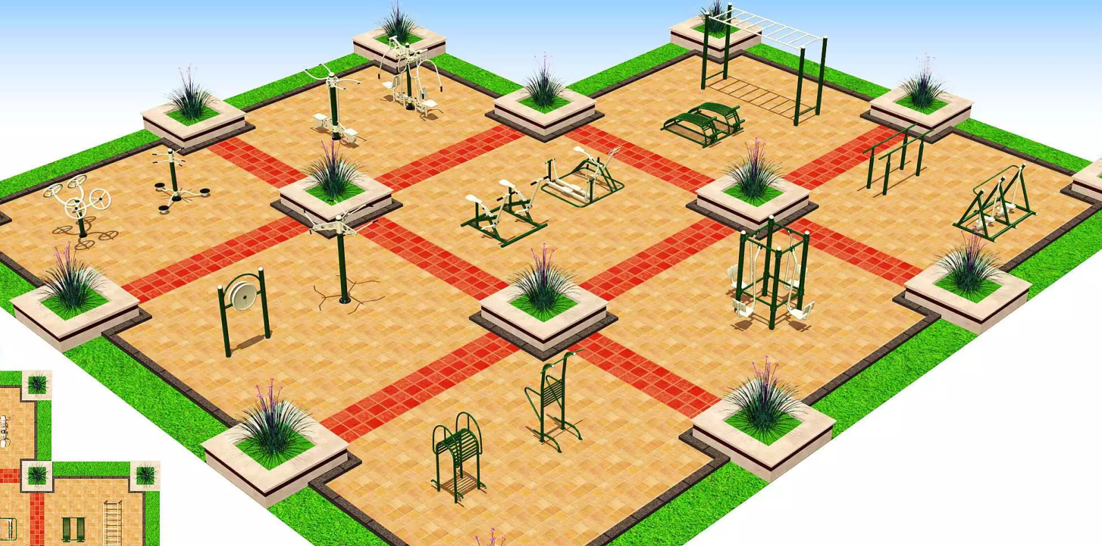 Factory price outdoor park exercise machine fitness accessories outdoor gym equipment