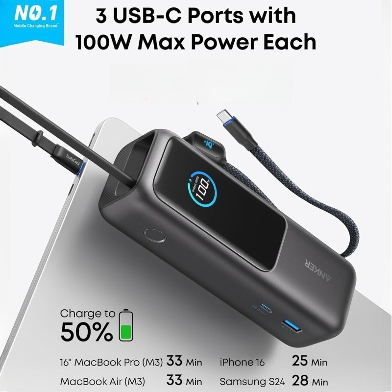 Anker Zolo A1695 25000mAh Power Bank – Ultra-Fast Charging for