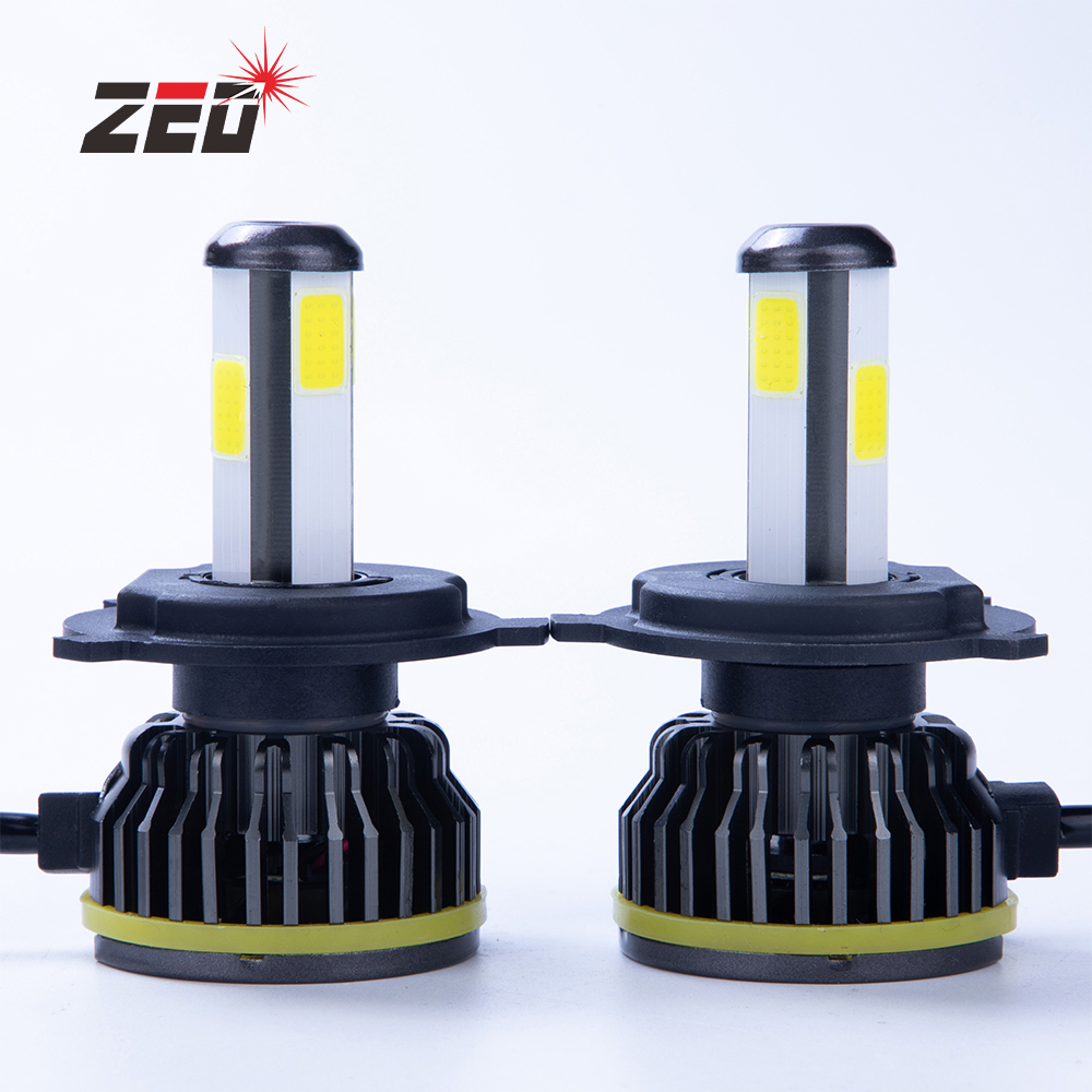 S10 40W 6800lm H4 Светодиодная лампа COB чип 4 стороны высокая яркость автомобильная светодиодная лампа фары