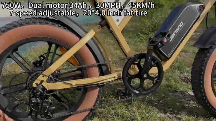 Jansno X70 750W Electric Mountain Bike Dual Battery 48V 34Ah 120KM Range  20
